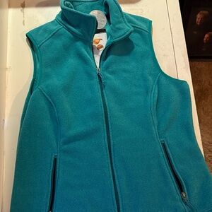 LL Bean Women's Teal Fleece Vest